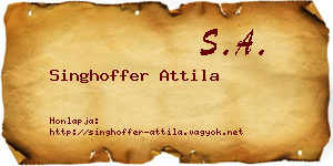 Singhoffer Attila névjegykártya